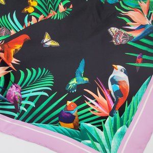 Echo 100% Silk Large Square Scarf Birds of Paradise